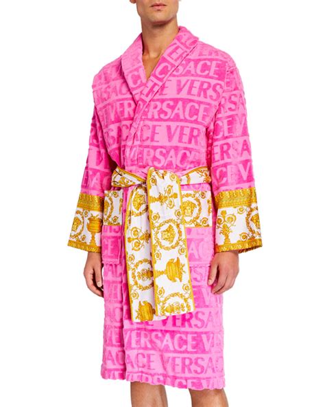 men's pink versace robe|Versace housecoat.